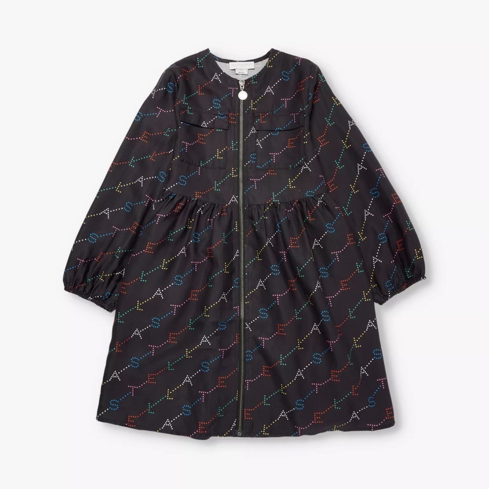 NWT STELLA MCCARTNEY Monogram-print woven dress
